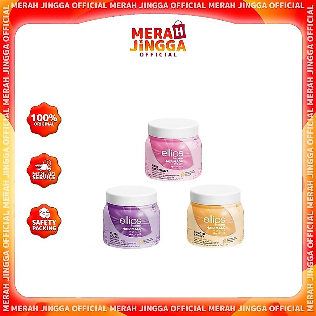 Ellips Hair Mask Jar 200 gr | Merah Jingga Official