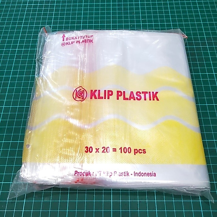 Plastik Klip Merah Asli Zip Lock 20x12 21x15 25x18 30x20 35x25 40x30 isi 100lbr
