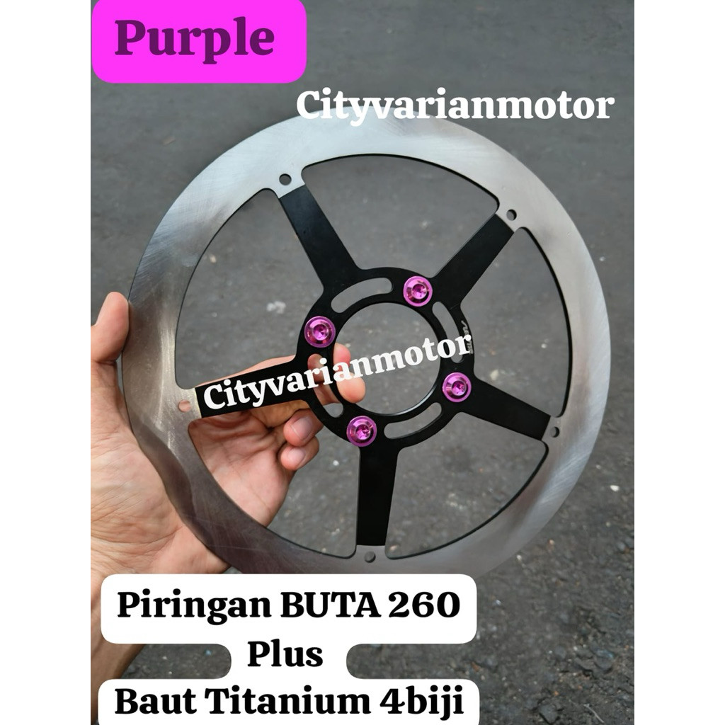 (Suasana00) DISC SUNSTAR PAKET DISC 260MM YAMAHA - HONDA BEAT SCOOPY GENIO VARIO BAUT 4 MIO BAUT 4 X