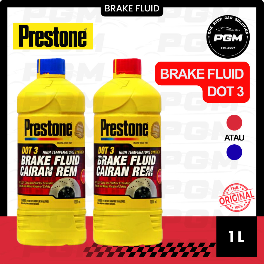 Prestone Brake Fluid Minyak Rem Dot 3 1000mL Merah/Bening