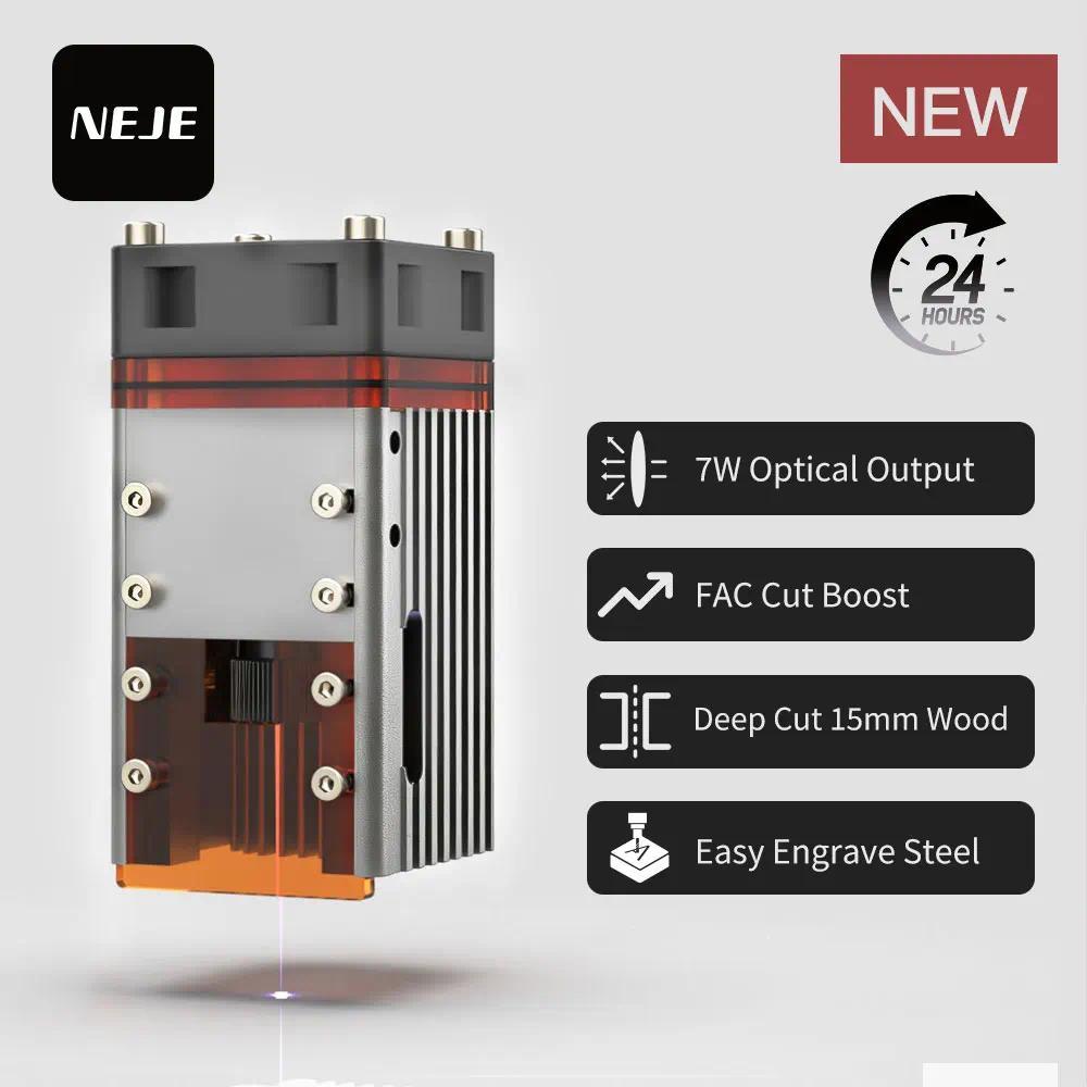 NEJE 7W Diode Laser Engraver Module High Precision Engraving Tool CNC for Wood Glass Ceramic Stainle