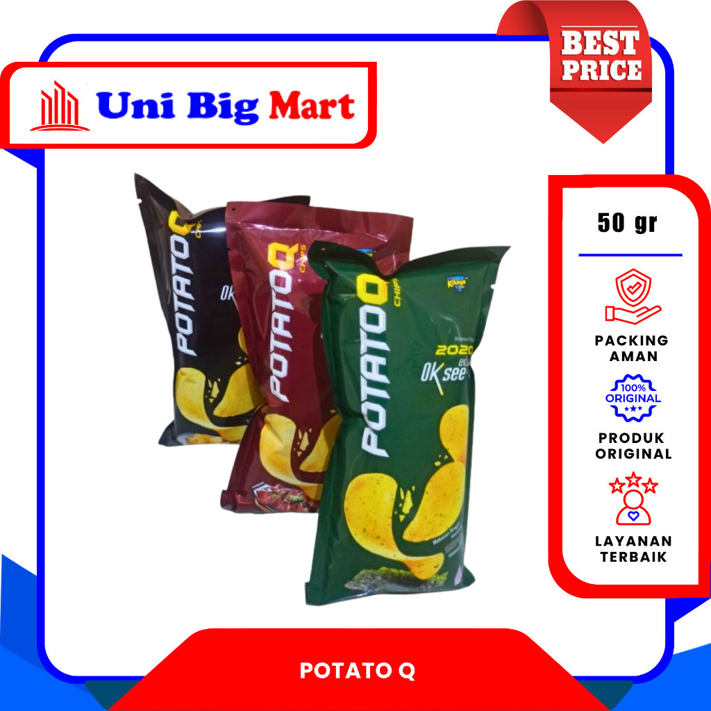 KIKOYA POTATOQ POTATO Q CHIPS SEAWEED - SOSIS MEKSIKO - KOREAN BBQ SNACK KERIPIK KRIPIK - 50 gr