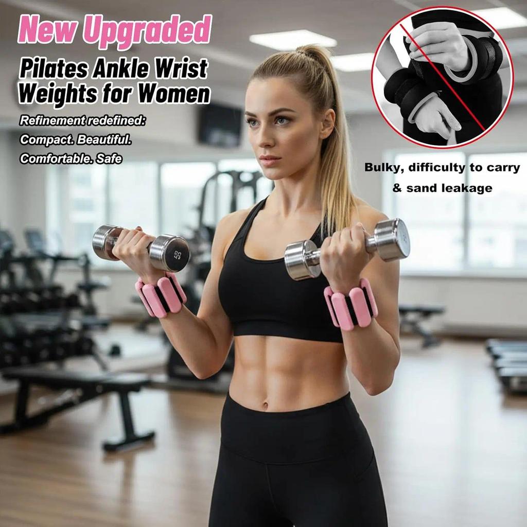 Silicone Weights Ankle Weights Adjustable Wearable Wrist Ankle Weights for Women