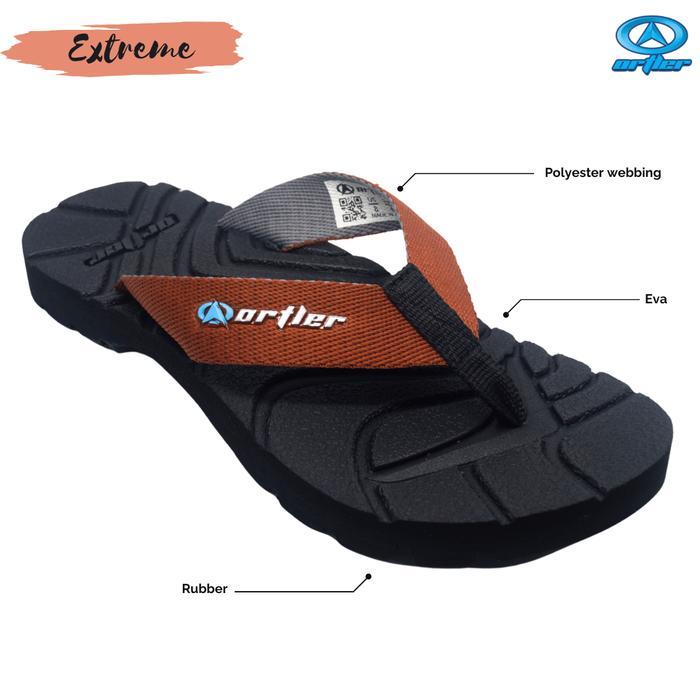 ORTLER - Sandal Gunung dan Outdoor (Hiking/Adventure) - Tipe Extreme Sole Hitam sendal Jalan Hiking 