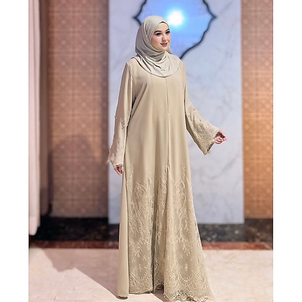 Naura abaya renda lace premium
