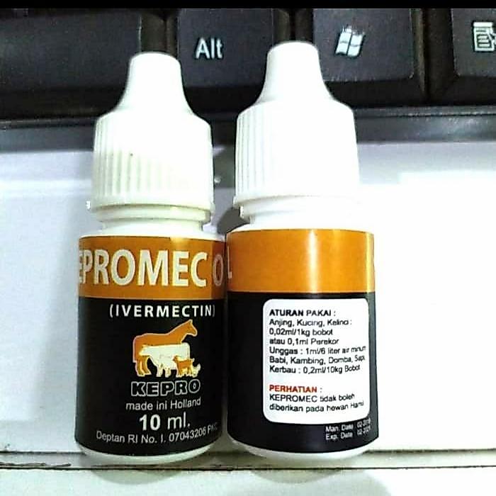Kepromec Oral 10ml Obat Kutu Scabies Demodex Jamur Kucing Anjing Kelin