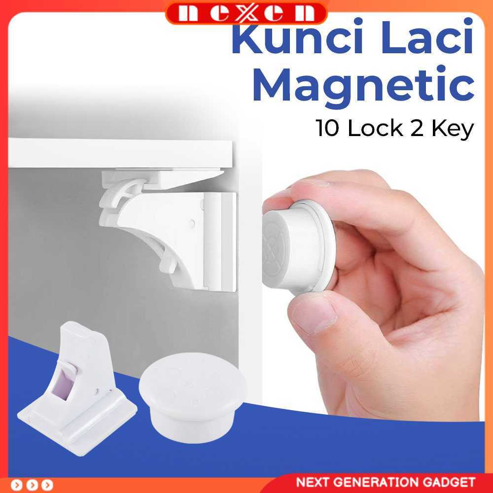 Kunci Laci Lemari Magnetic 10 Lock 2 Key - LK-002-KB