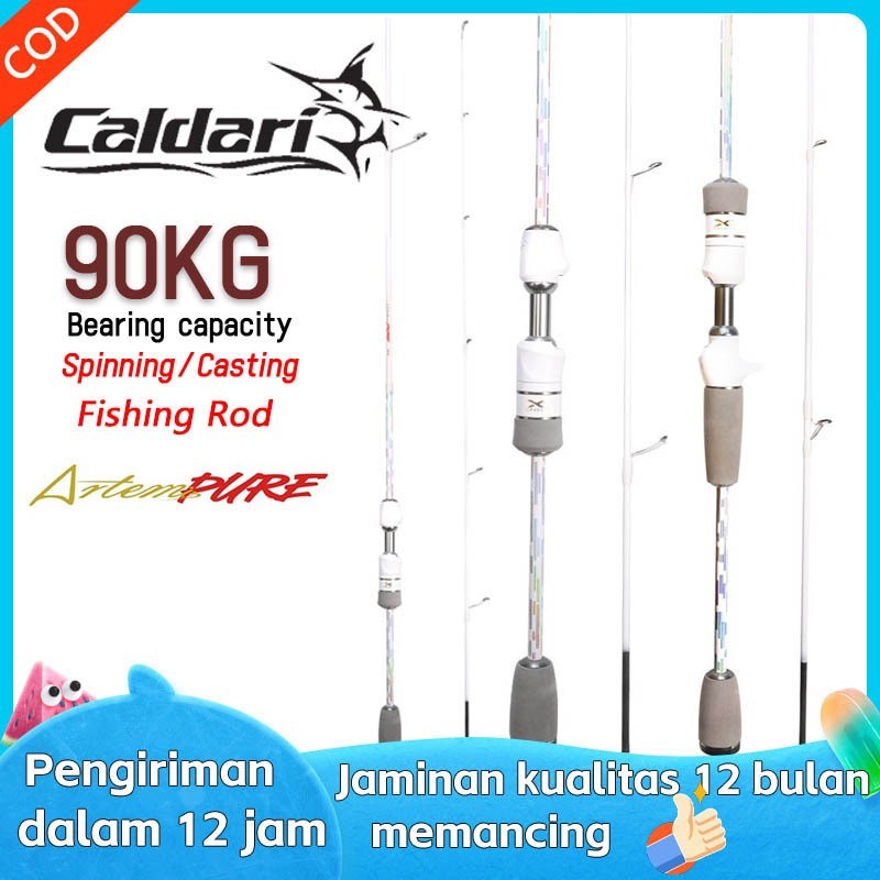 FERIDNORO Joran Pancing ArtemisPure UL Karbon Ujung Padat Joran Putar Ultraringan Joran Casting Jora