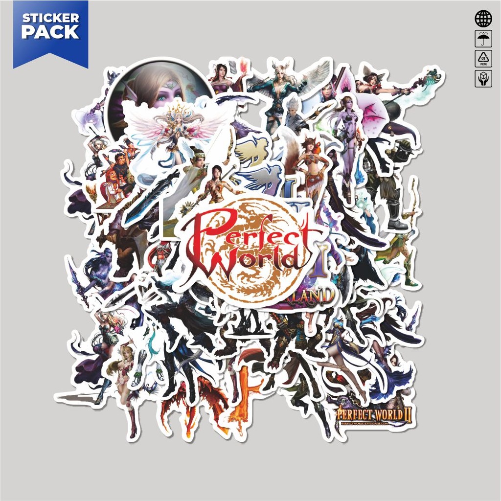 

[100PCS]Stiker Pack Stiker Game Perfect World Aesthetic Vinyl Anti Air Dekorasi Sticker Laptop Buku Journal Koper Helm Casing HP Gitar Helm Skateboard
