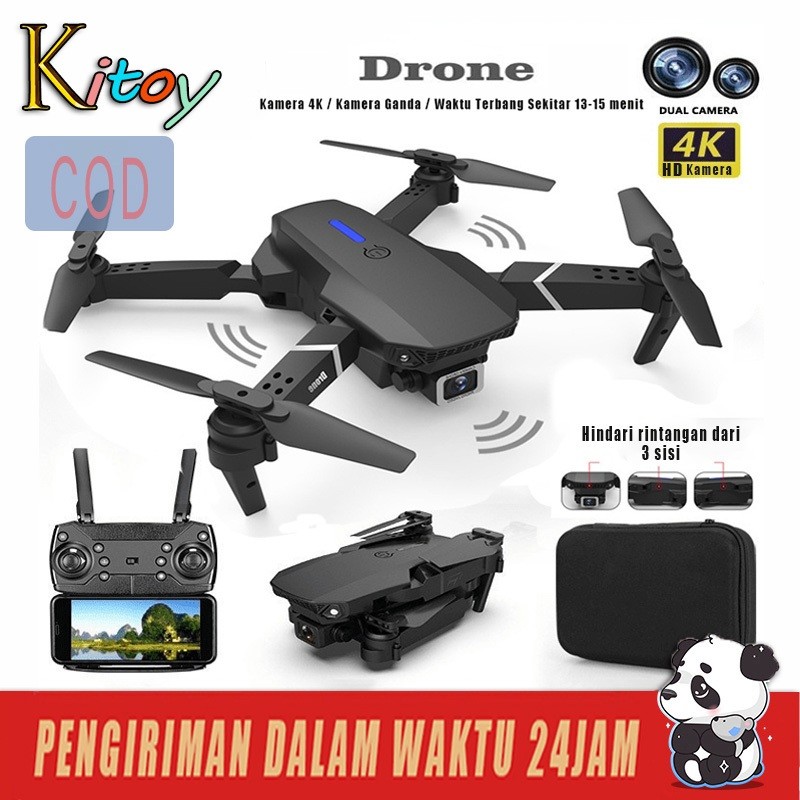 Drone Mini RC 4K HD Camera  Drone 4K Kamera HD Posisi Visual Original Indoor Outdoor Drone