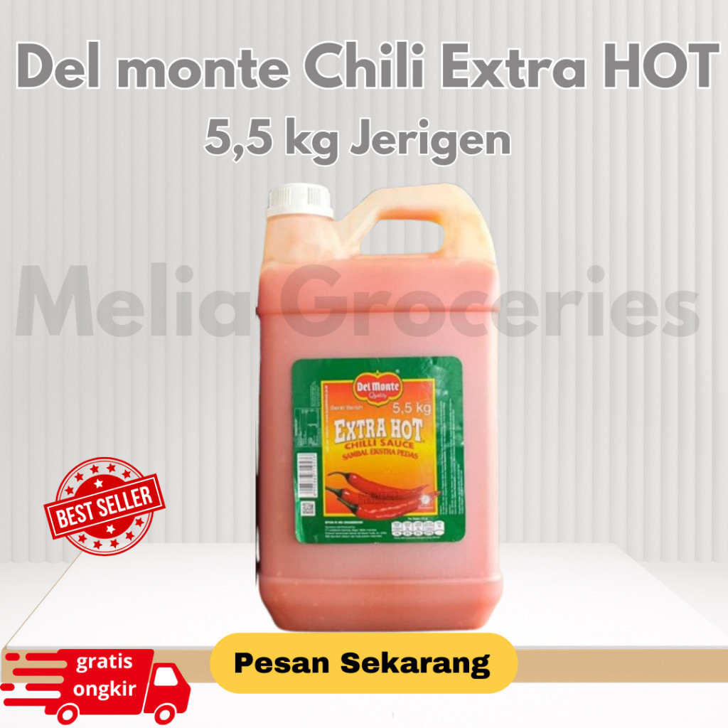 

Del Monte Saus Extra Hot CHILI jerigen 5,5kg / Delmonte Galon