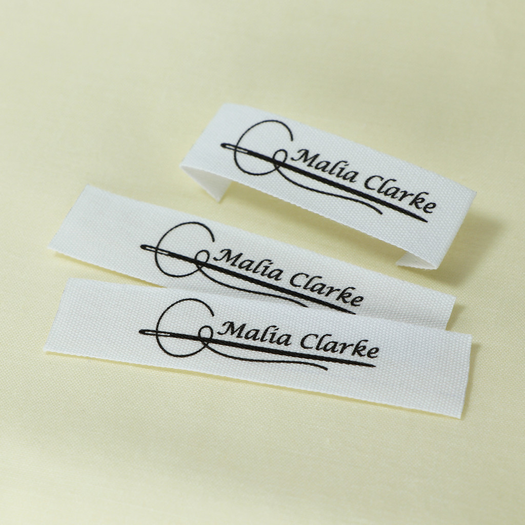 

Custom Sewing Labels - Personalized Brand , Organic Cotton Ribbon Labels , Logo or Text, Sewing Labels(FR045)