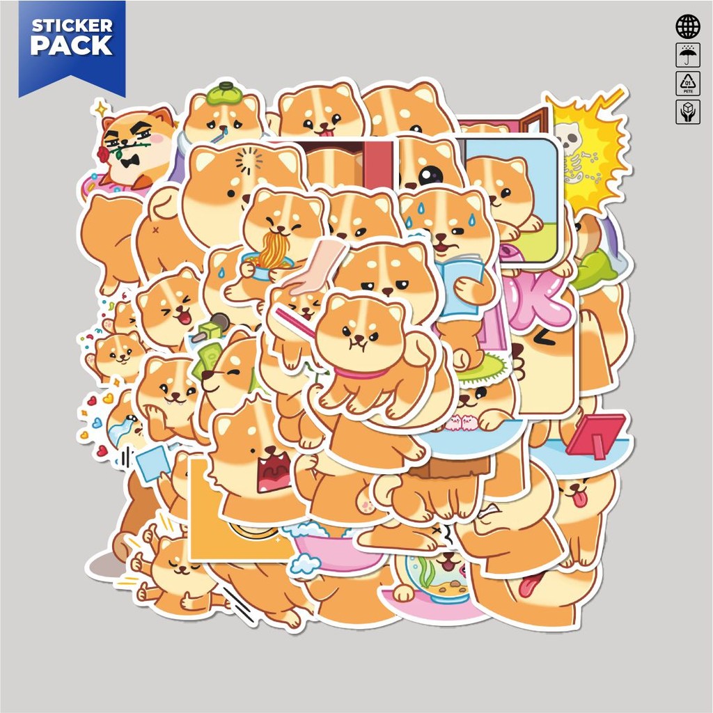 

[100PCS]Stiker Pack Stiker Kartun Funny Shiba Inu Aesthetic Vinyl Anti Air Dekorasi Sticker Laptop Buku Journal Koper Helm Casing HP Gitar Helm Skateboard