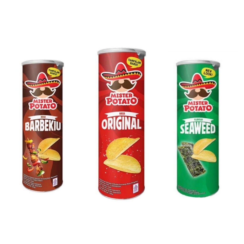 

Mister Potato Keripik Kentang 106gr - Rasa Original, Barbekiu & Seaweed - Pilihan Rasa Unik dari Mister Potato