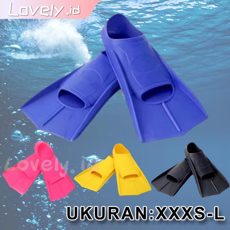 Kaki Katak Warna Solid Silicone Fin/ Renang Diving Sepatu Renang Fin Diving /Alat Bantu Renang  Snor