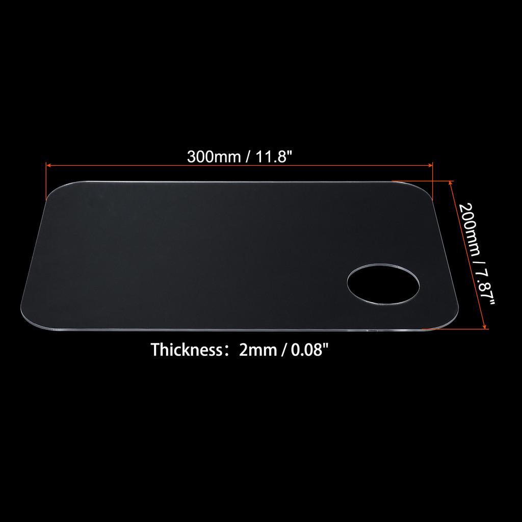 

1Pcs Acrylic Paint Tray Palette with Thumb Hole Clear Paint Pallet Artist Pallet for Watercolor Craft DIY Art Painting Palette