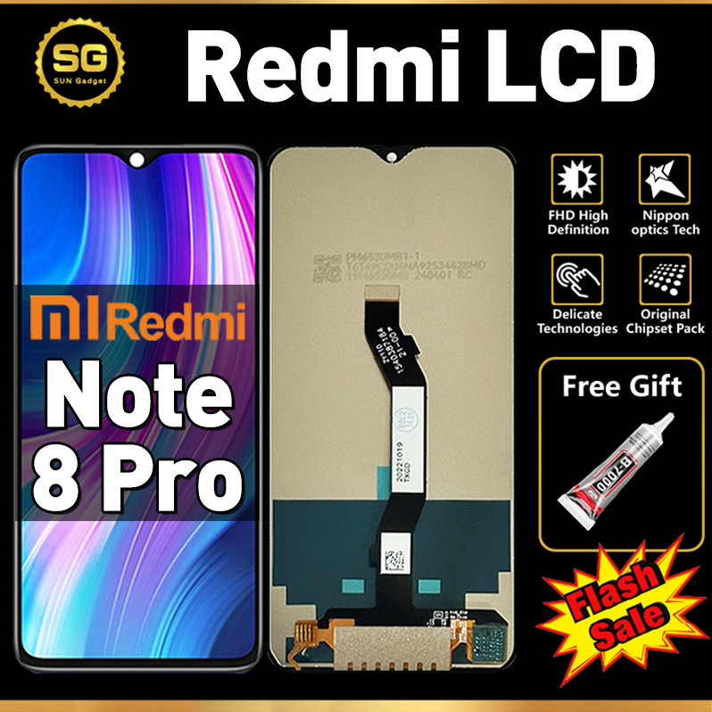 ORI LCD FOR REDMI NOTE 8 PRO Original Fullset Asli For LCD hp  REDMI NOTE 8 PRO Glass Touch Screen D