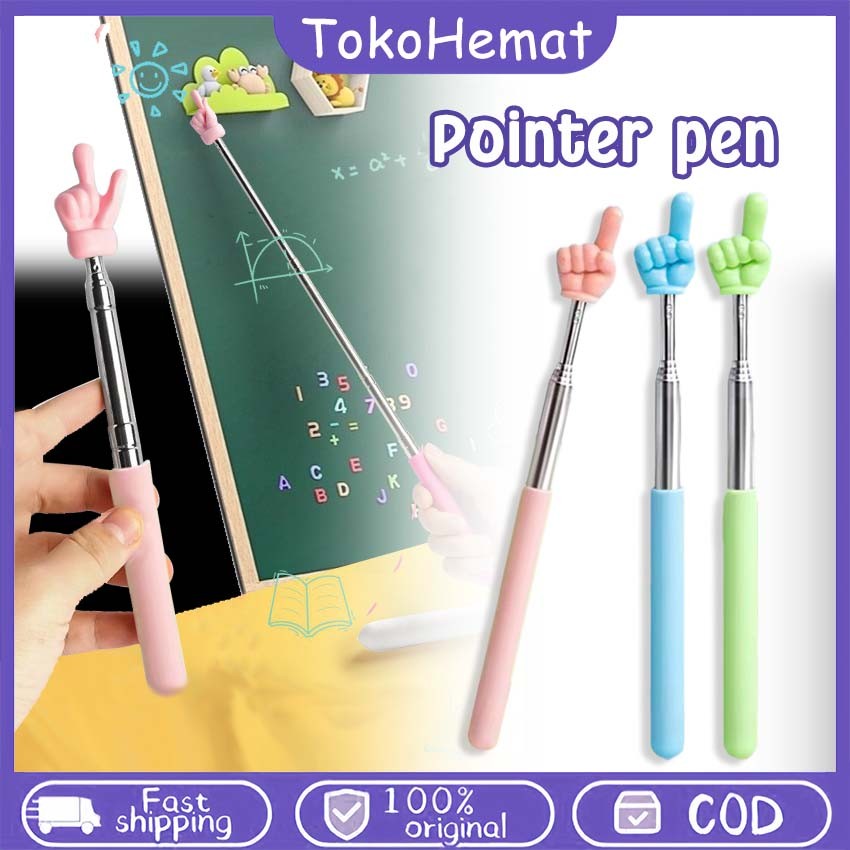

Tongkat Jari Penunjuk Baca Buku Anak Sekolah Tunjuk Papan 68cm Alat bantu Mengajar Teleskopik Pointer Untuk Mengajar