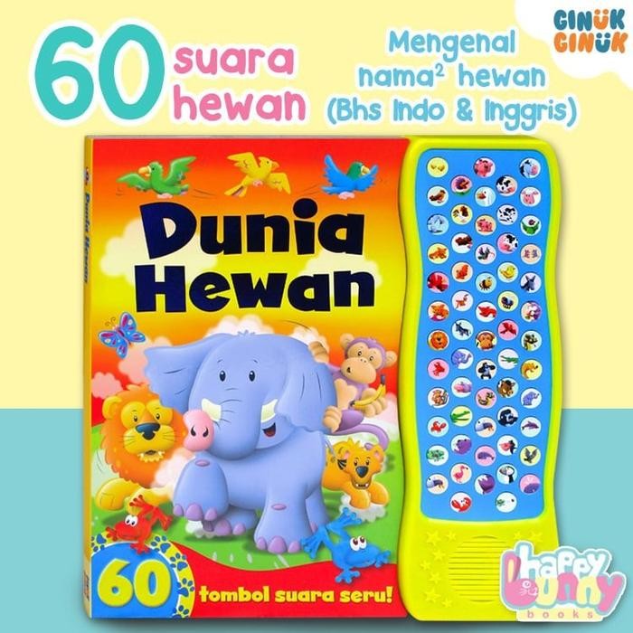 

Dunia Hewan Sound Book 60 suara hewan & pengenalan nama hewan 2 bahasa (Bhs Indonesia & Inggris) Anak Books