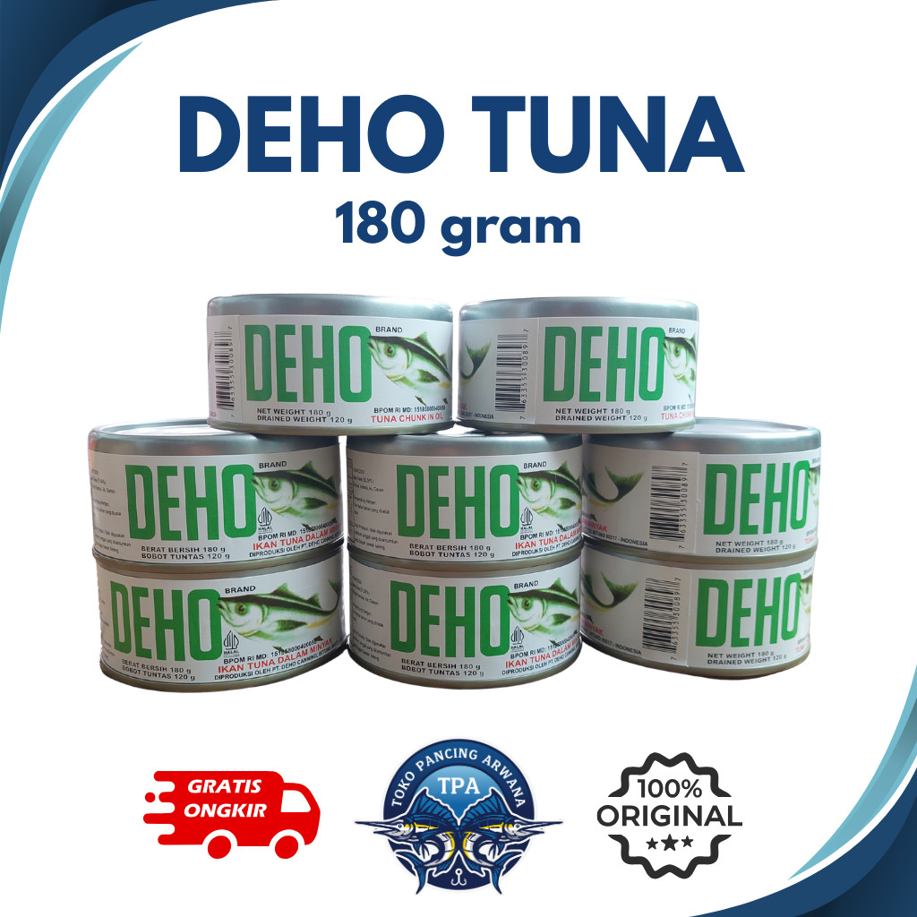 

DEHO Tuna Kaleng 180 gram - Tuna Chunk in Oil