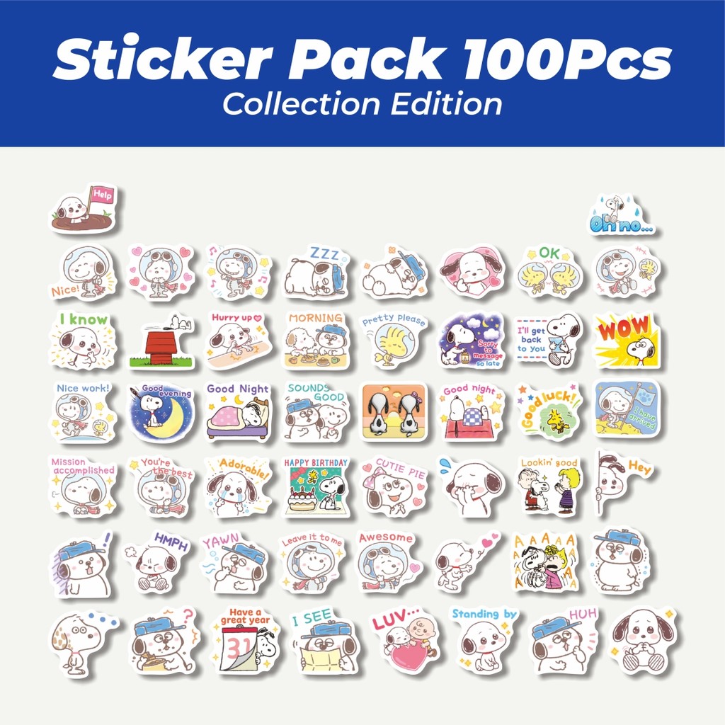 

Hot Stiker Kartun Snoopy V31 Lucu Anti Air Stikers Berperekat Waterproof Sticker Decal Buat Motor Helm Buku Journal Koper Casing HP Laptop Botol Minum