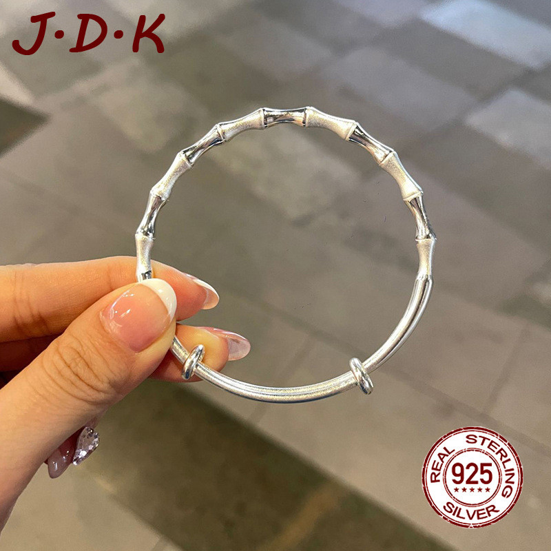 JDK Gelang Bambu Matte Mengkilap Perak 925 Untuk Wanita
