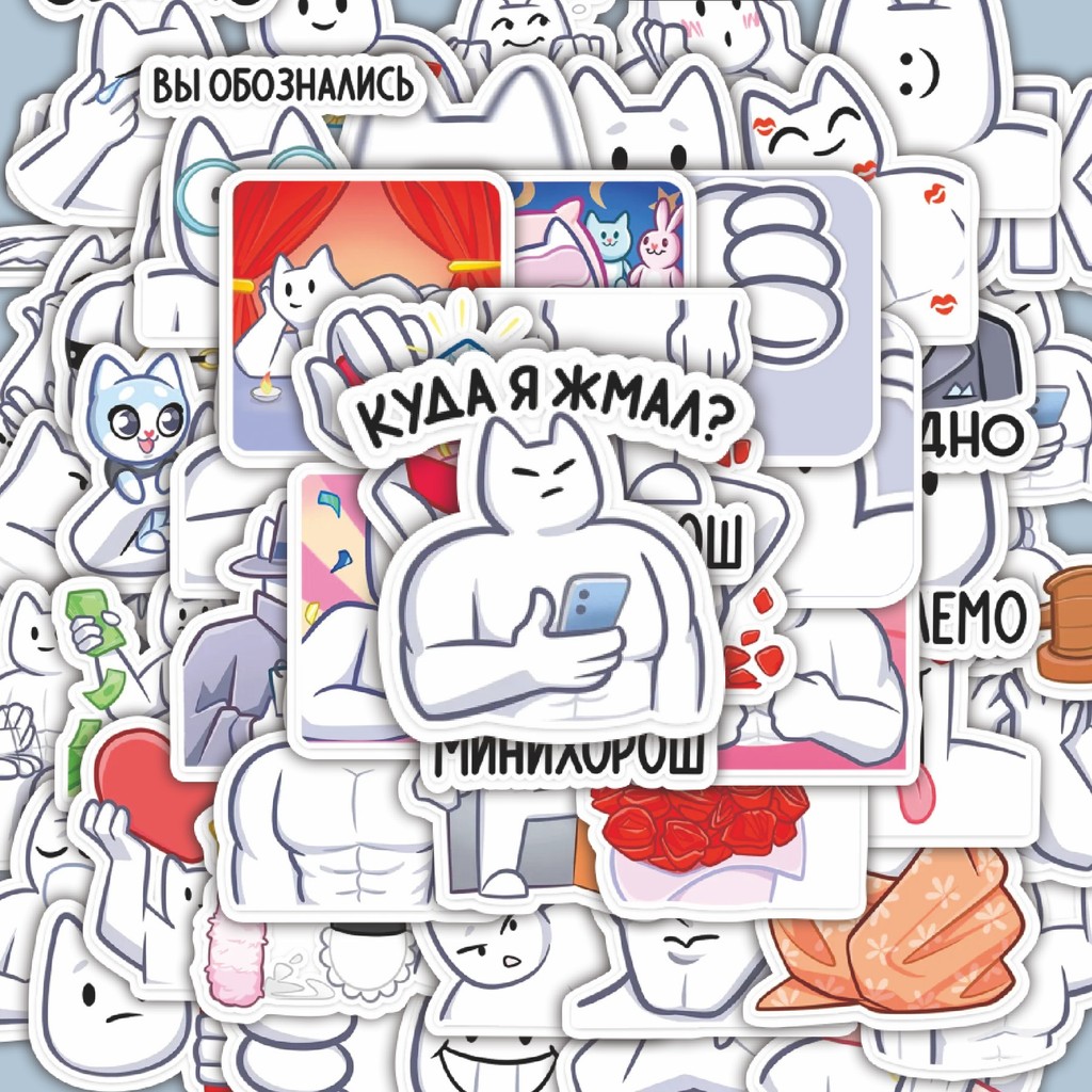 

100PCS Lucu Stiker Funny Karakter The Murk Stiker Aesthetic Stiker Anti Air Stikers Berperekat Waterproof sticker decal buat Motor Helm Buku Journal Koper Casing HP Laptop Botol Minum Hadiah anak