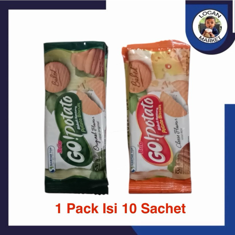 

Go Potato Brio Biskuit Kentang | pack Isi 10 Sachet