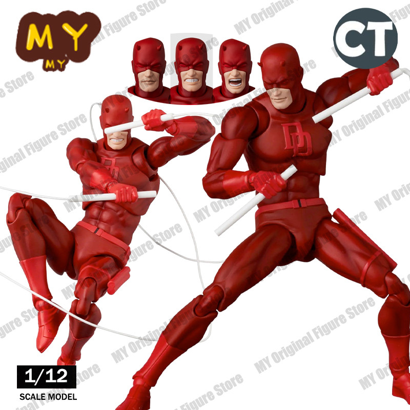 NEW CT Toys Daredevil Figure Mafex 223 SHF Daredevil Comic Action Figure PVC Figurine Statue Model C