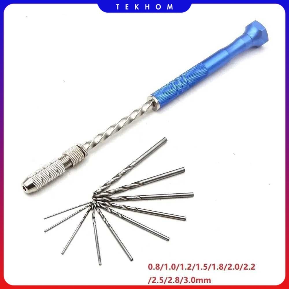 Blue Extended Semi-Automatic 0.5-3mm Hand Twist Drill with Drill bit - B-10