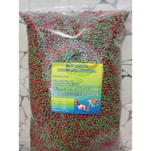 Pelet growth multivitamin & spirulina 1/2 kg / pelet growth / pelet spirulina / pelet ikan / pakan i
