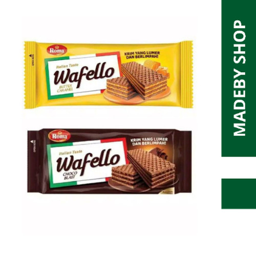 Roma Wafello Wafer Choco Blast / Butter Caramel JUMBO 114 Gram