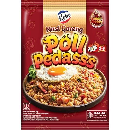 

Kobe bumbu nasi goreng POLL PEDAS 12 gram dan 20 gram - AMY