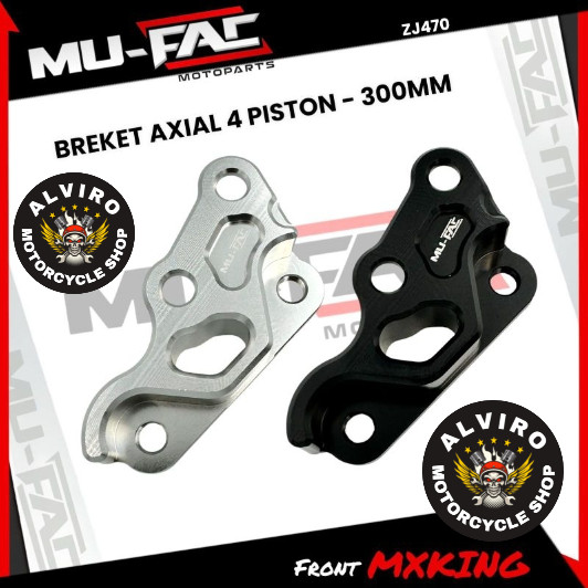 Breket Cnc Mufac 4p Big Axial Brembo / ktc Untuk Motor Mx King Disc 300 mm (COD)