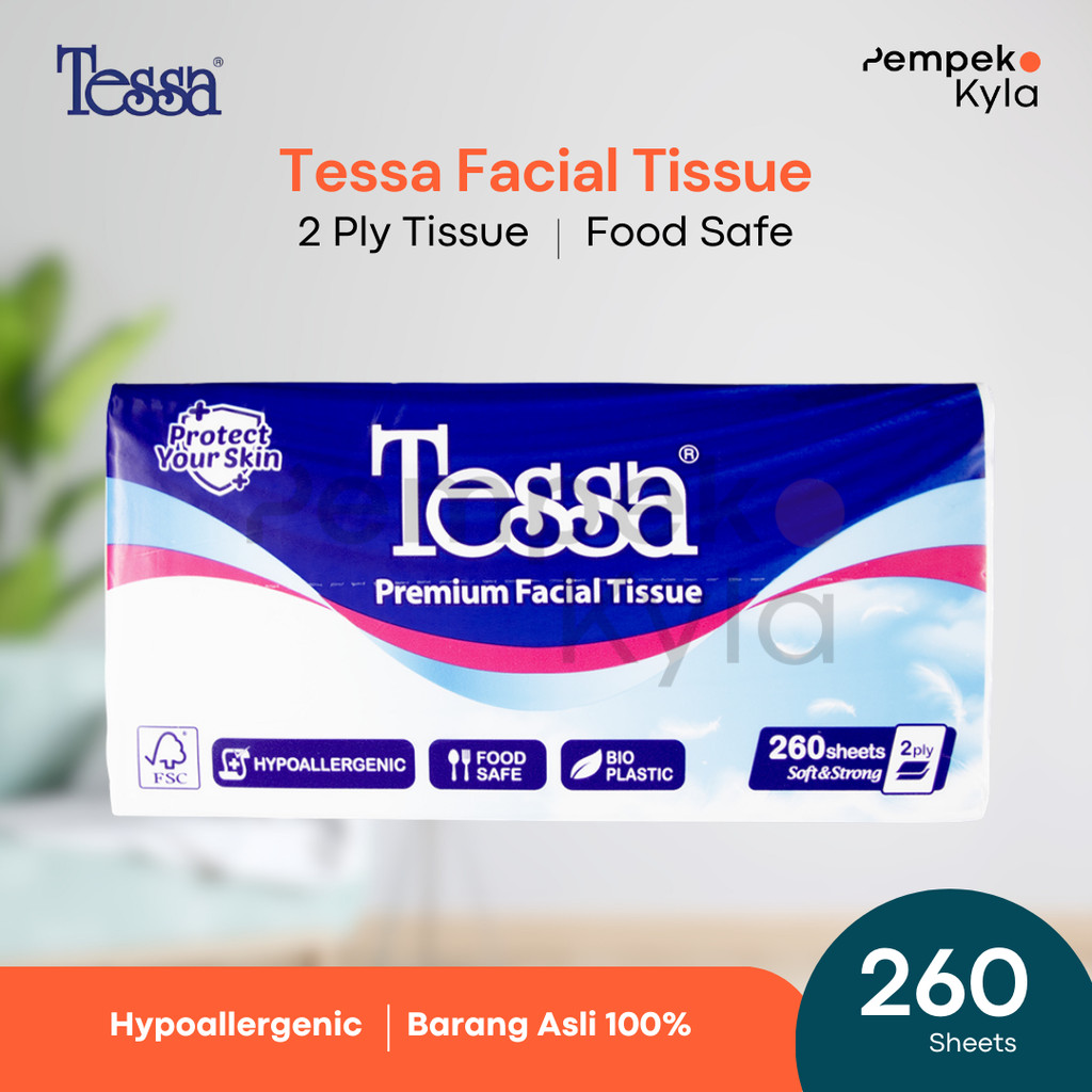 Tissue Tessa Facial 260 Sheet 2 ply/Tissu Wajah
