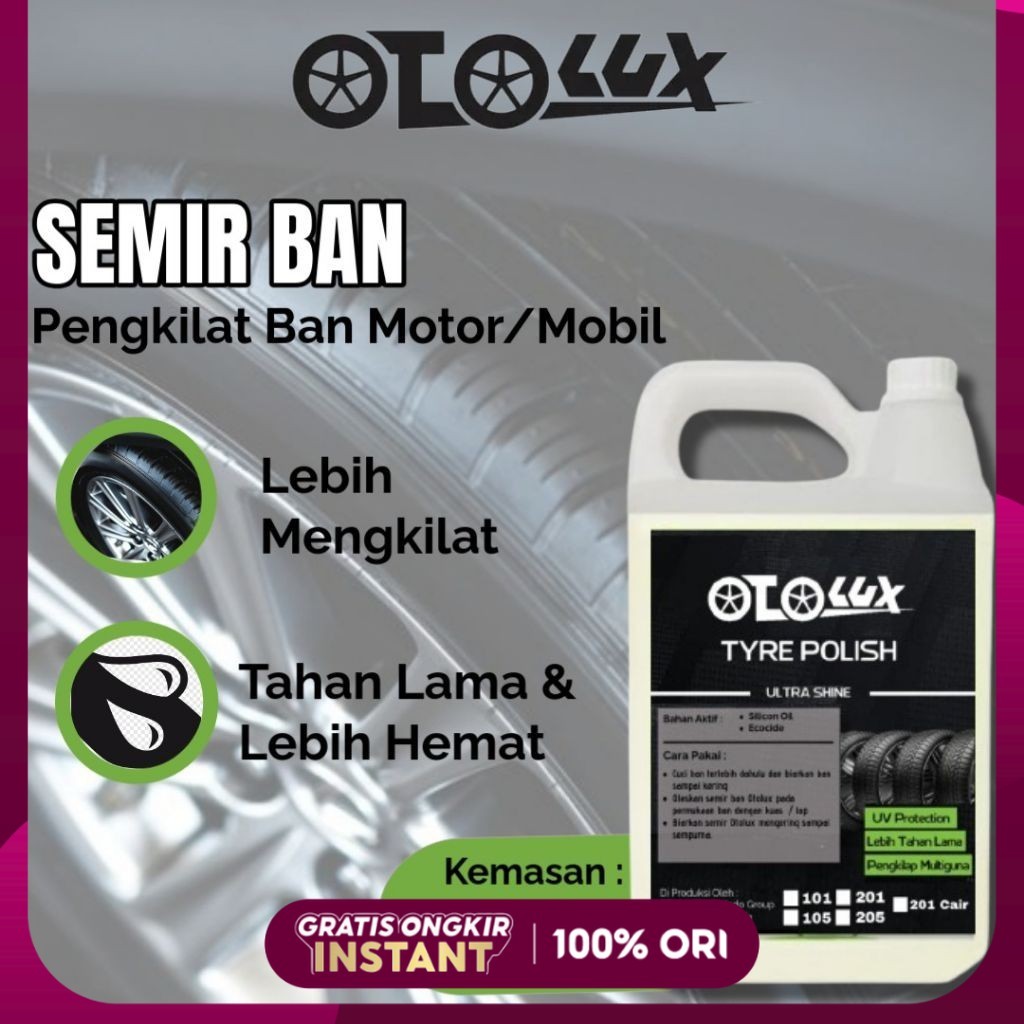 Semir Ban Galon 5 Liter - Semir Ban Literan - Semir ban Premium - Semir ban Otolux Powerlux