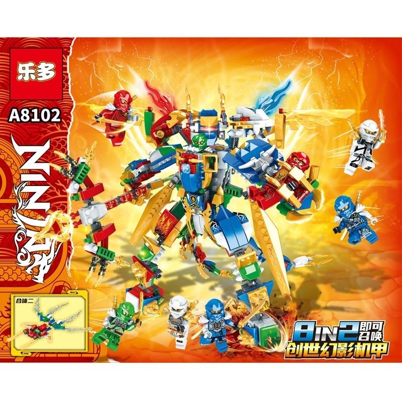 CIKAYOSASHOP mainan kesukaan anak A8102 brick ninjago dragon ninja naga kay jay cole zane lloyd mast
