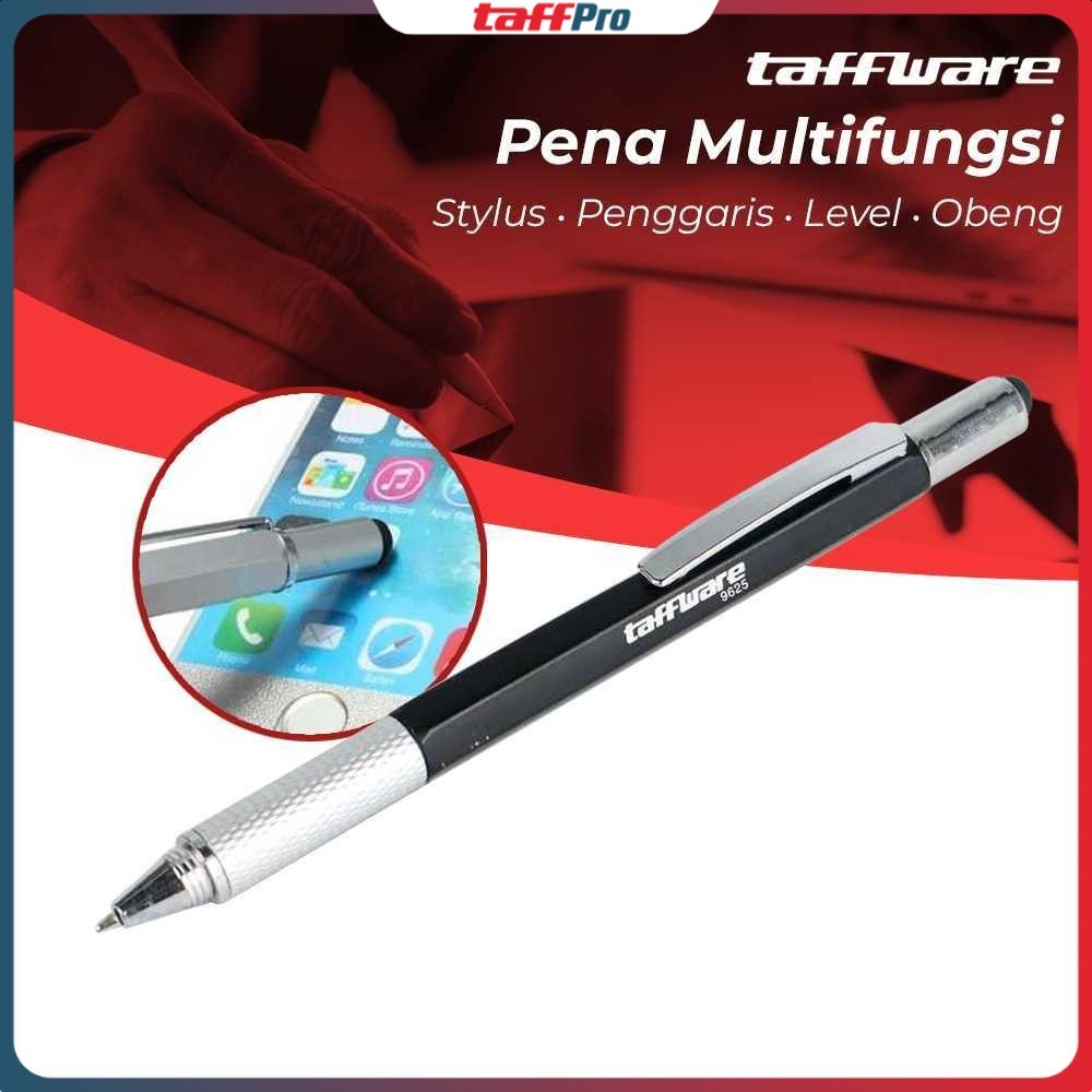 

Taffware Pena Multifungsi Plastik Stylus Penggaris Waterpass Obeng - 9625