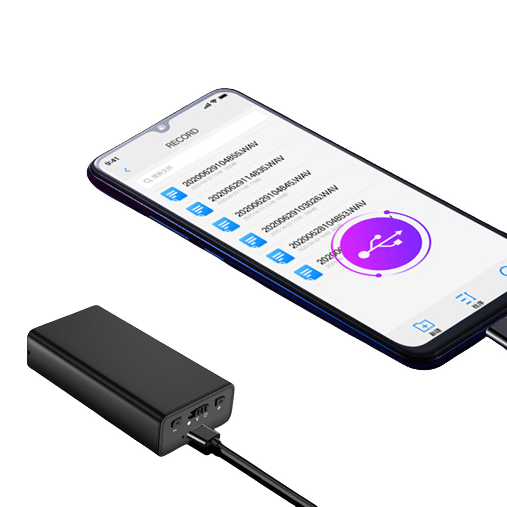 64G/32GB/16GB/8GB Audio Recorder 192-1536kbit Voice Activated MP3 Player 900 Hours Audio Recording f