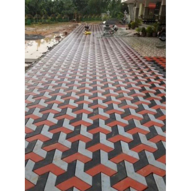 Paving block press mesin hidroulik 3D V harga permeter mutu K300