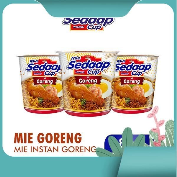 

Sedaap Cup Mie Instan Goreng 81 gr x 3 pcs