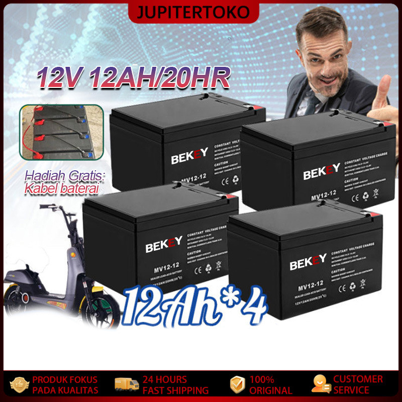 6 volt 4.5 Amper Battery motor mainan anak mobil mobilan Aki Sepeda Listrik Battery 6v 7ah motor cas