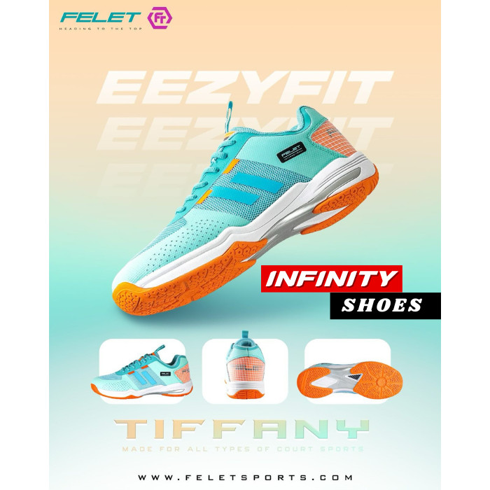Felet EEZYFIT Badminton Shoes - Sepatu Badminton Original Felet