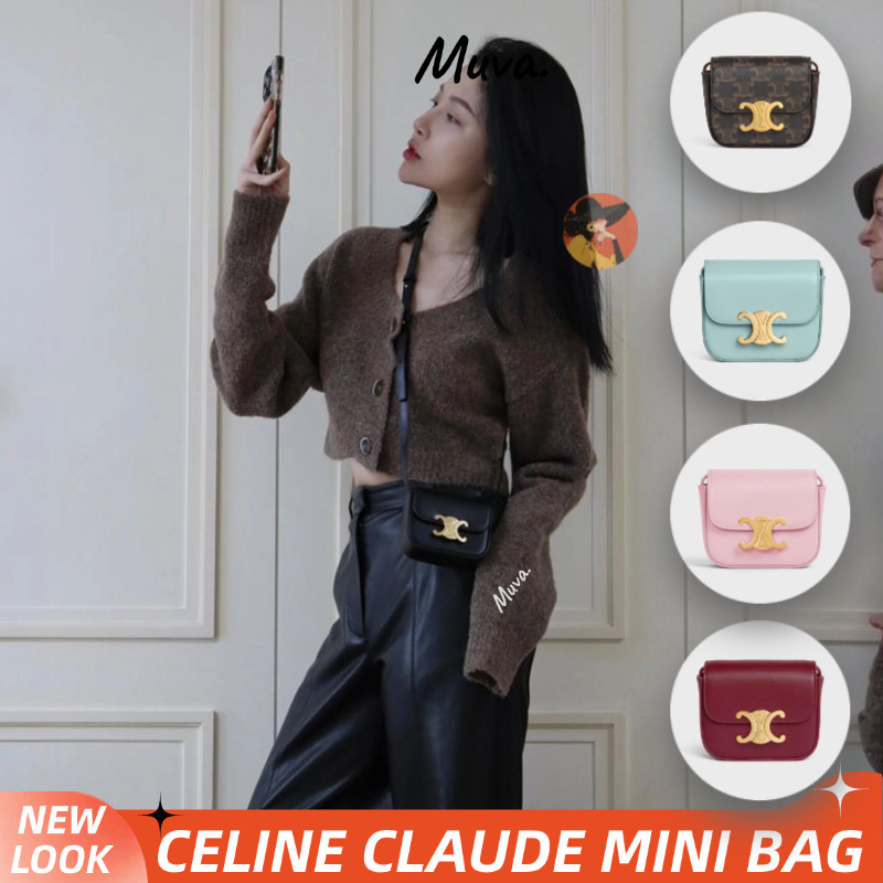 Celine TRIOMPHE CLAUDE MINI BAG Wanita / tas bahu / utusan Lisa 10I512DQB.04LU