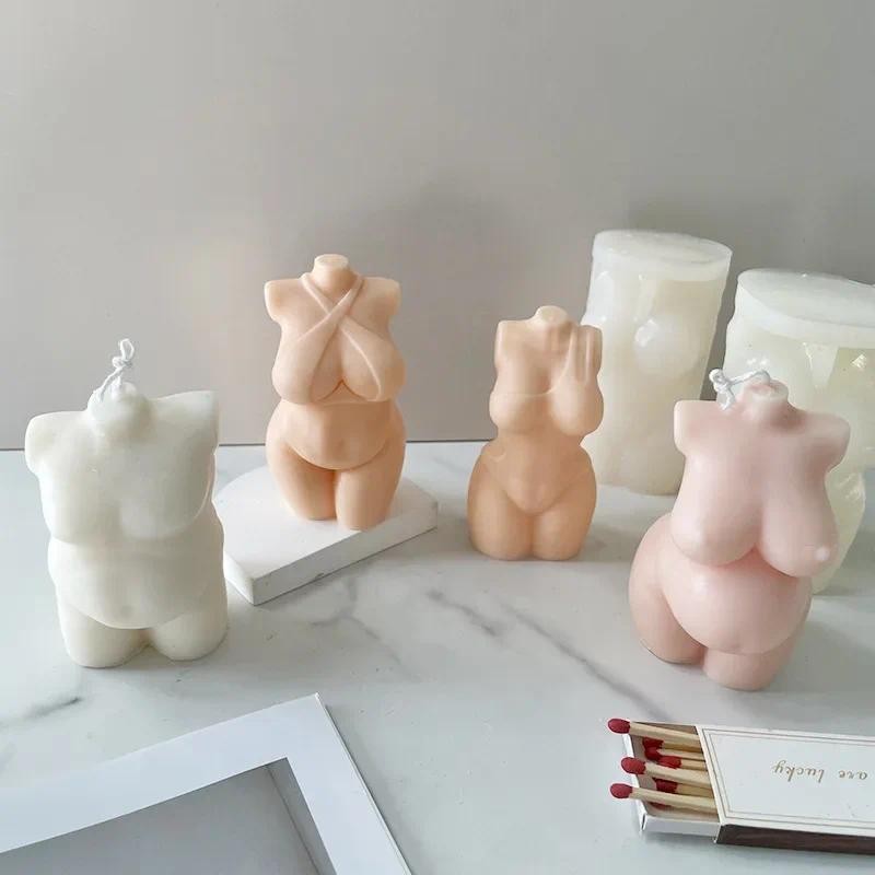 

Women's Swimsuit Body Silicone Candle Mold DIY Aromatherapy Resin Plaster Gypsum Candle Holder Decoration Human Body Mold