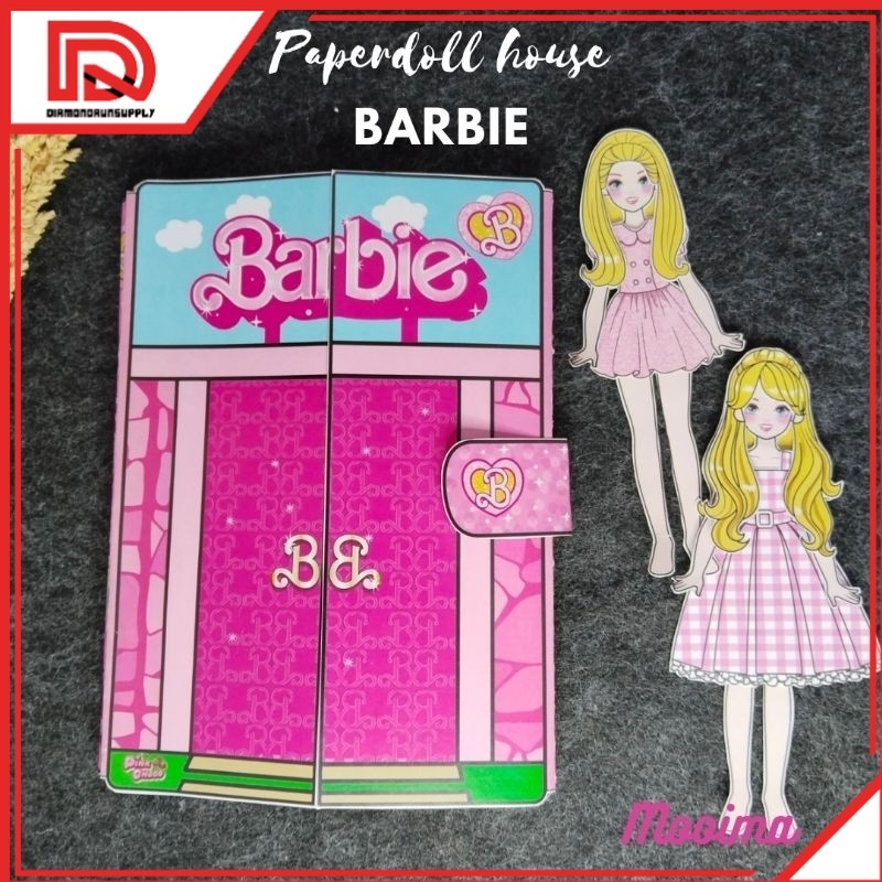 TERBARU Paperdoll house barbie pink quiet book karakter