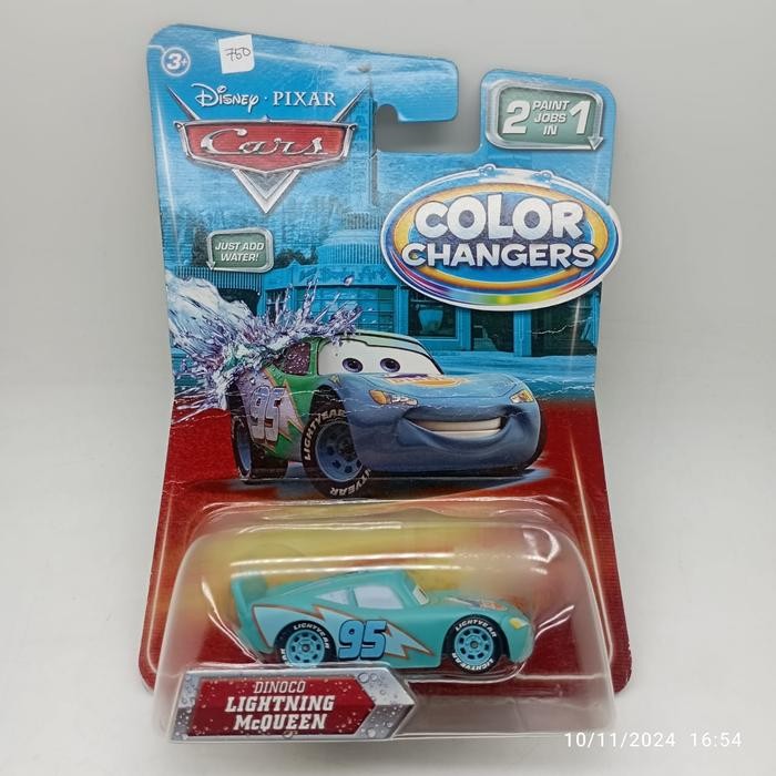 MAINAN... Disney Pixar Cars Color Changers Seri Pertama 1 Dinoco Lightning McQueen Mattel 2009 1:55