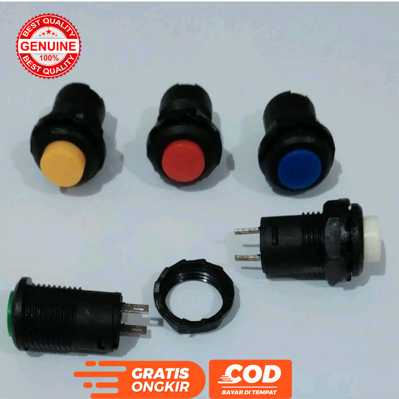 PUSH ON OFF SAKLAR BUTTON BULAT 2 PIN