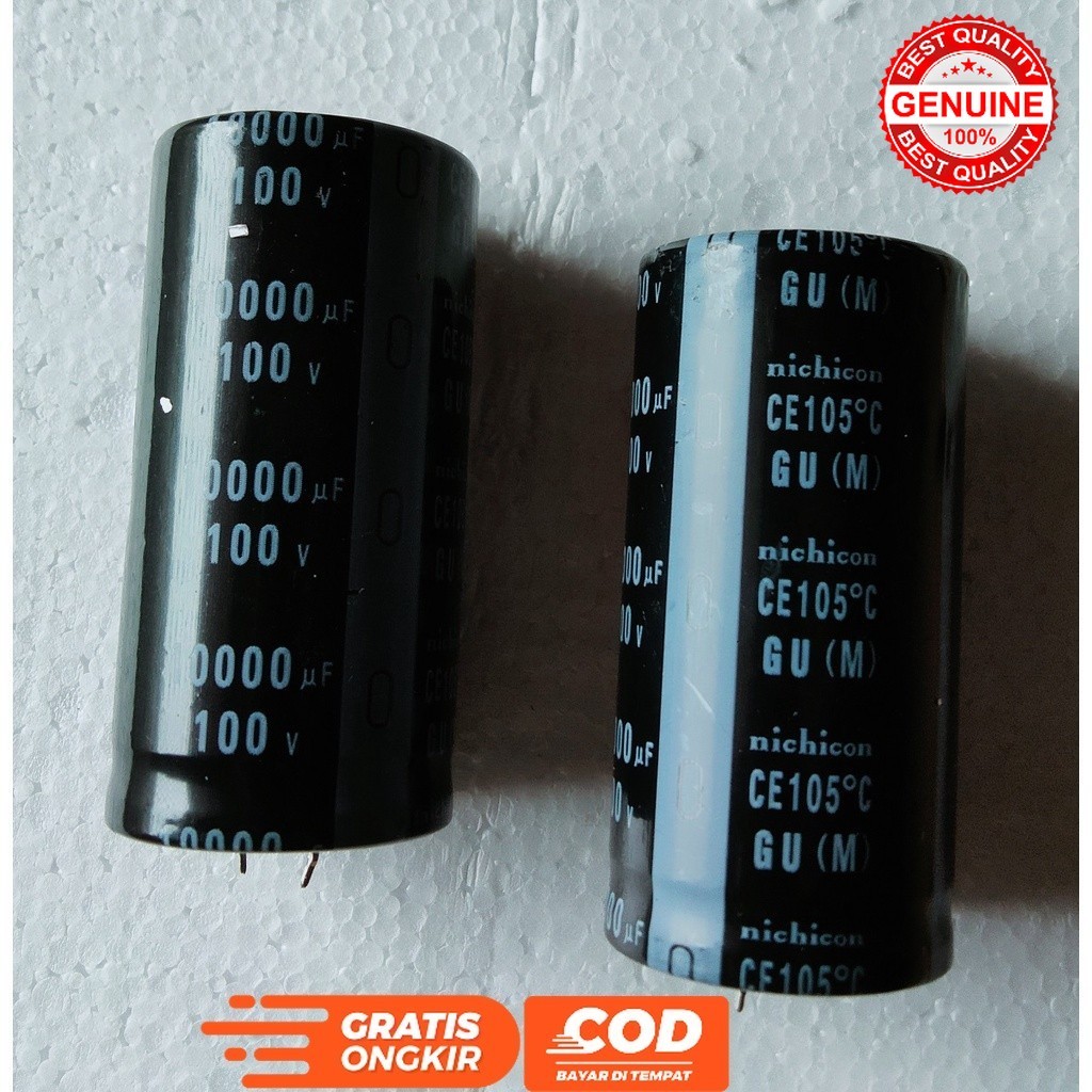 ELCO ELKO 10000UF 10.000 UF 100V 100 VOLT NICHICON ORIGINAL ASLI