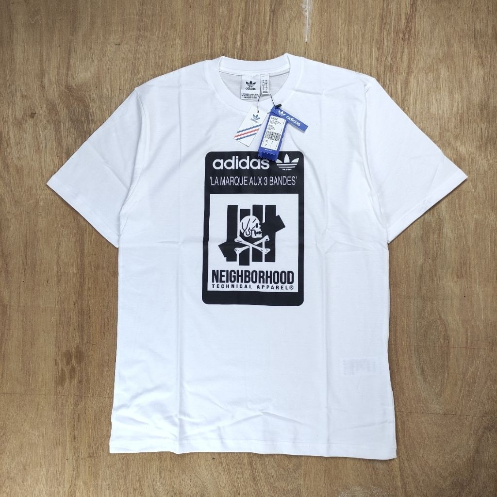 KAOS OVERSIZE ADINDA X NEIGHBORHOOD X UNDEFEATED X MASTERMIND PRINTED WHITE TEES BESTSELLER